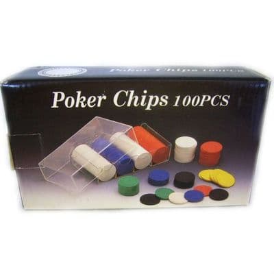 Poker Chips Set, 100 Pieces