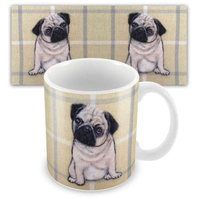 Pug Ceramic Earthenware Mug by Sharon Salt