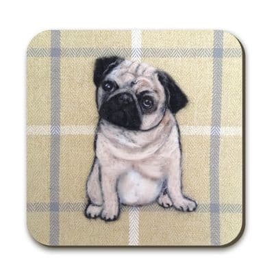 Pug Coaster by Sharon Salt