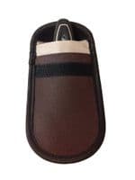Quality Car Remote Signal RFID Blocker Anti-theft Pouch in Dark Brown