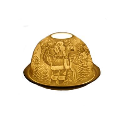 Santa Clause Nordic Lights Candle Shade and Plate
