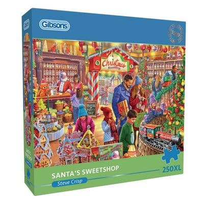Santa’s Sweetshop 250XL Jigsaw Puzzle by Steve Crisp | Gibsons Christmas Puzzle