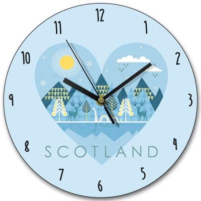 Scotland  Wooden Clock by Hilary Yafai