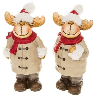 Shudehill Medium Reindeer Set of 2 Christmas Figurines – Festive Home Decorations