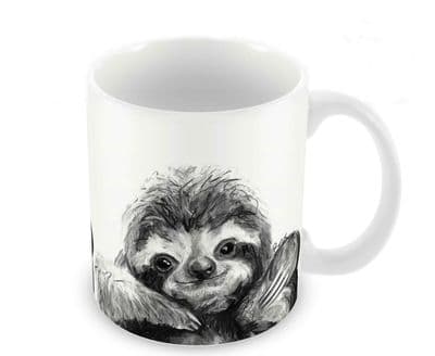Sloth Ceramic Earthenware Mug by Bex Williams