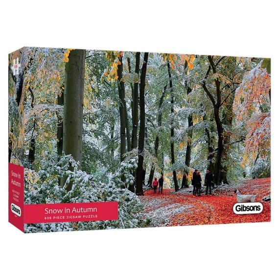 Snow in Autumn Jigsaw Puzzle 636 Piece | Veronika K Ko | Gibsons Premium Puzzle