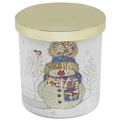 Snowman Bug Art Cashmere & Silk Hand Poured Boutique Candle