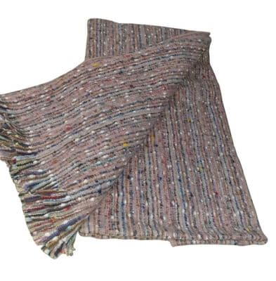 Soft Knitted Flecked Pink Scarf – Cosy Oversized Winter Wrap