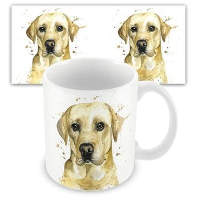 Splatter Lola Labrador Ceramic Mug by Katherine Williams