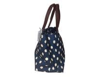 Spots Waterproof Handbag Blue and Cream