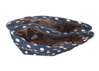 Spots Waterproof Handbag Blue and Cream