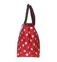 Spots Waterproof Handbag Red and Cream