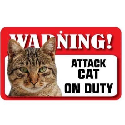 Tabby Cat Pet Sign