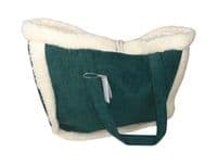 Teal Corduroy and Faux Sheepskin Bag by Equilibrium