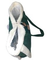 Teal Corduroy and Faux Sheepskin Bag by Equilibrium