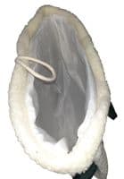 Teal Corduroy and Faux Sheepskin Bag by Equilibrium