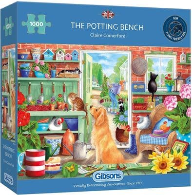 The Potting Bench by Clair Comerford 1000 Piece Gibsons Jigsaw