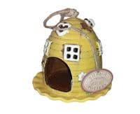 Village Pottery Beehive Yellow Bird Feeder