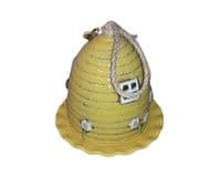Village Pottery Beehive Yellow Bird Feeder