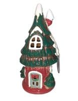 Village Pottery Tealight Christmas Tree House