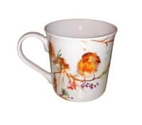 Winter Robin Fine China Mug and Coaster Set by Jennifer Rose Gallery