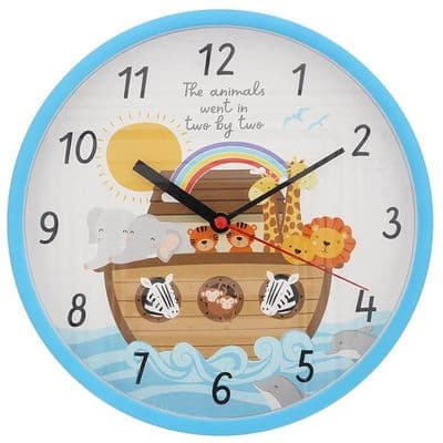 Wooden Noah’s Ark Wall Clock – Educational Nursery Decor & Children’s Learning Clock