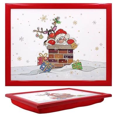 Xmas Bug Art Santa Laptray