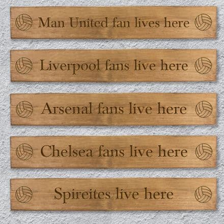 Engraved Football Team Wall Sign