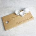 Engraved Oak Cheese Board - All You Need is Love Only