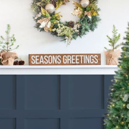 Engraved Seasons Greetings Wall Sign