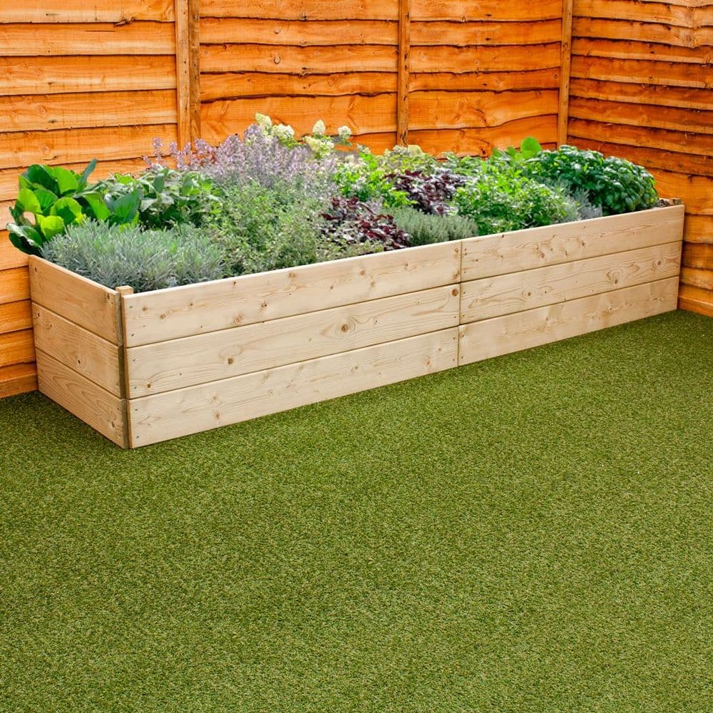 Extra Long 2.4m Rectangular Timber Raised Bed
