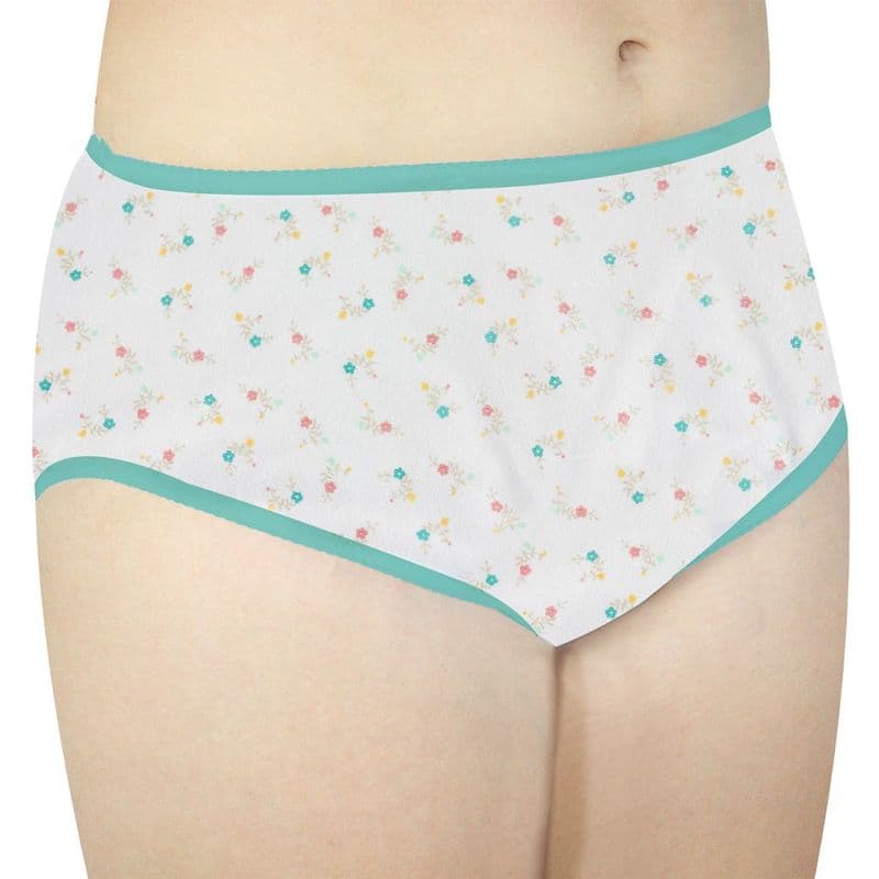 Ladies Cotton Floral Incontinence Pants - 200ml