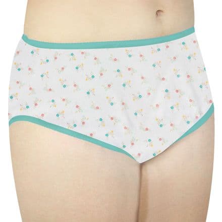 Ladies Cotton Floral Incontinence Pants - 300ml