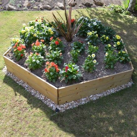 Pentagon Timber Raised Bed