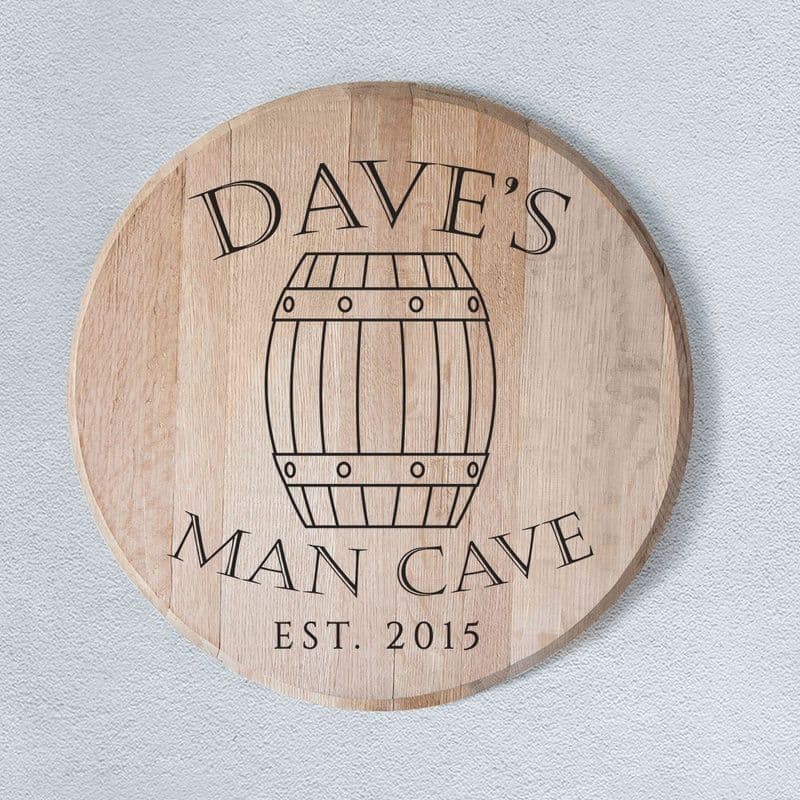 Personalised Oak Bourbon Barrel Wall Art