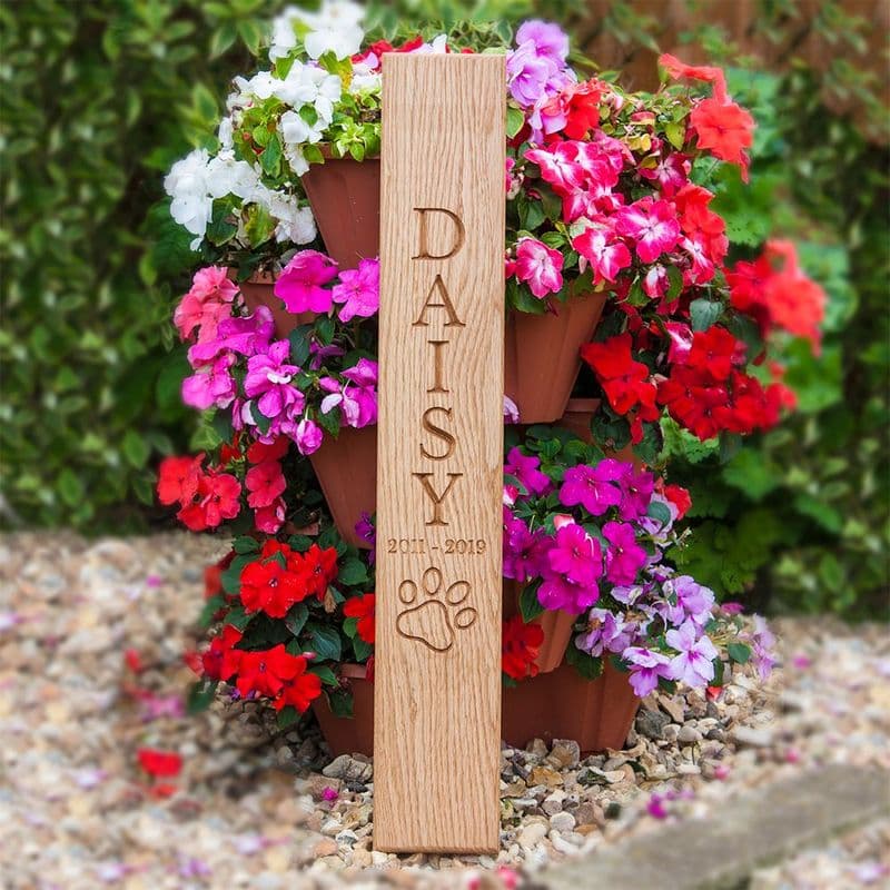 Personalised Oak Pet Memorial Post Only