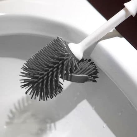 Silicone Under Rim Toilet Brush & Holder