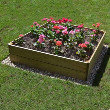 Square Timber Raised Bed