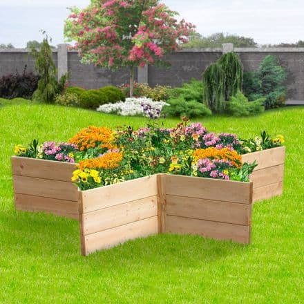 Star Shaped Timber Raised Bed