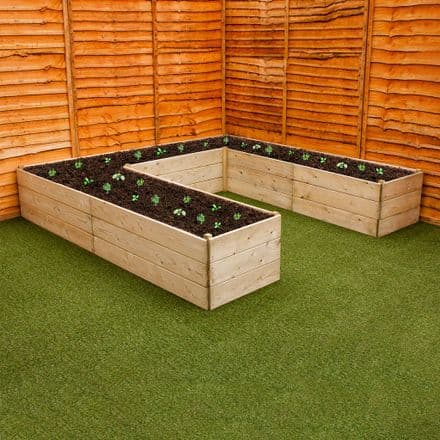 U-Shaped Timber Planter