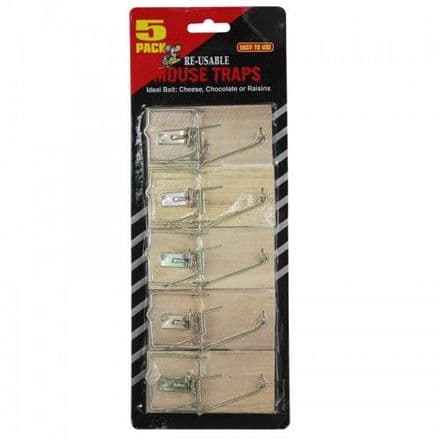 Wooden Mouse Traps 5 Pack