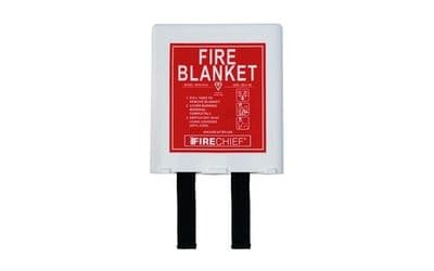 1 X 1M FIRECHIEF FIRE BLANKET RIGID CASE WHITE