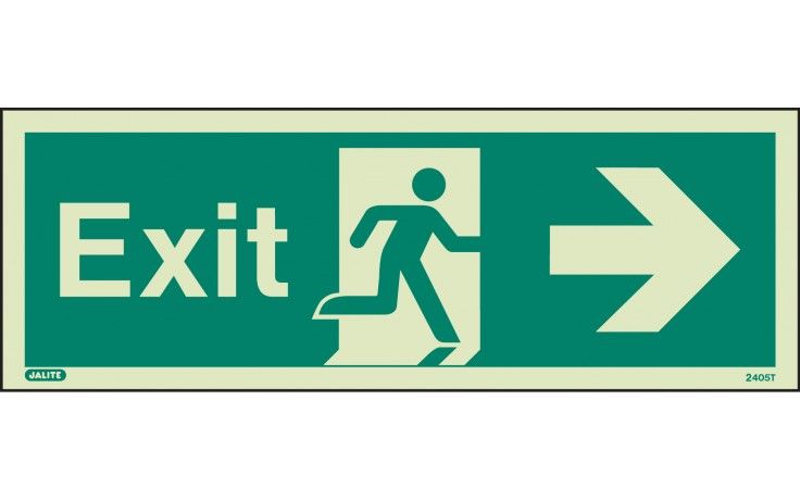 405K/R - PHOTOLUM. FIRE EXIT SIGN RIGHT 150 x 400mm