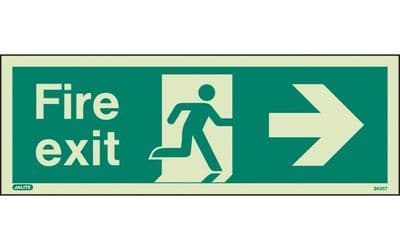 435K/R - FIRE EXIT SIGN RIGHT 150 x 400mm
