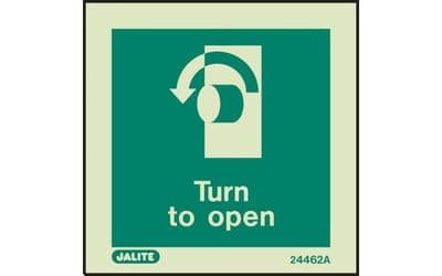 4462A/R - TURN TO OPEN SIGN - ANTI-CLOCKWISE