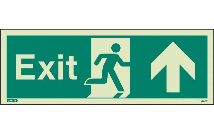 446K/R - FIRE EXIT SIGN UP/FORWARDS 150 x 400mm