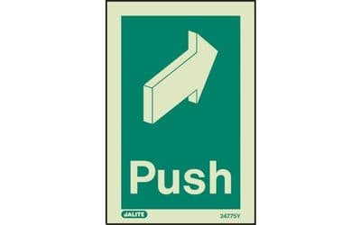 4775Y/R - PUSH SIGN 100 x 150mm