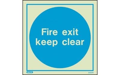 5257Q/R - FIRE EXIT KEEP CLEAR SIGN 300 x 300mm