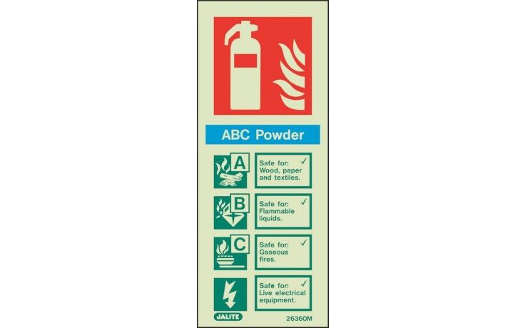 6360M/R - ABC POWDER FIRE EXTINGUISHER SIGN