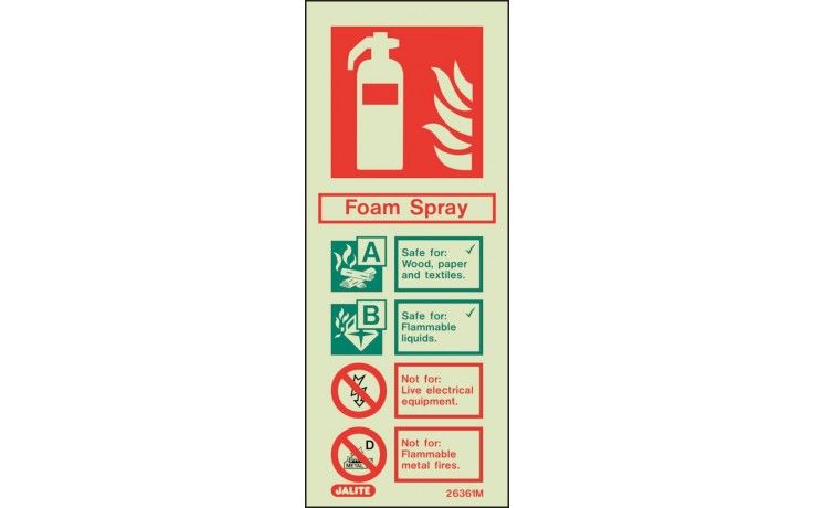 6361M/R - FOAM SPRAY FIRE EXTINGUISHER SIGN
